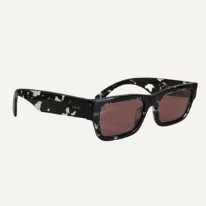 Unisex - Prada SPRA03 Acetate Rose Tinted Squared Sunglasses